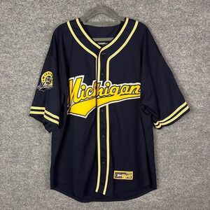 Michigan Wolverines Baseball Jersey Colosseum Athletics NCAA Mens XL
